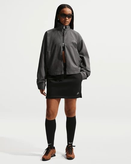 Женская мини-юбка Nike Sportswear Phoenix Fleece, черная