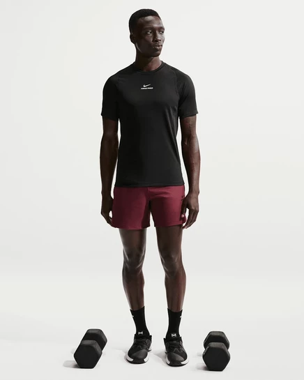Мужские шорты Nike Pro Training Dri-FIT 6″, темно-красные/черные
