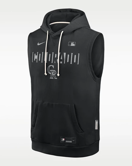 Мужская безрукавная худи Nike Colorado Rockies Dri-FIT, чёрная