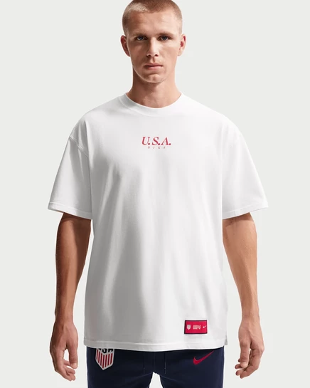 Мужская футбольная футболка Nike USMNT, экрю
