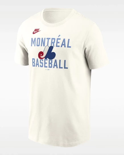Мужская футболка Nike Cooperstown Montreal Expos, кремовая