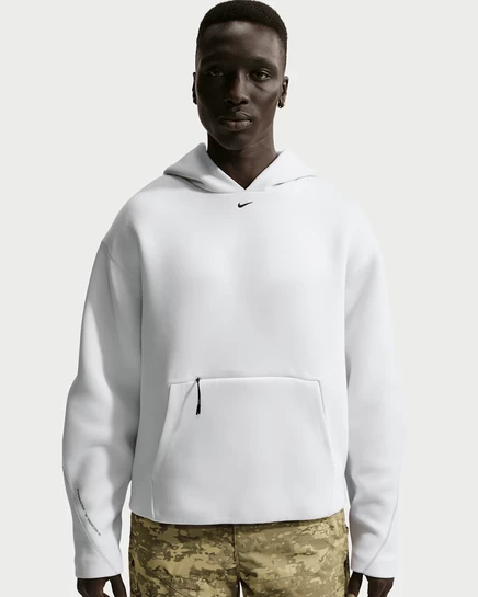 Мужское флисовое худи Nike Tech, слоновая кость/черное