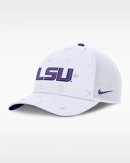 Мужская тракер-кепка Nike LSU Country Club Golfin' Rise, белая