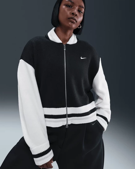 Женский кардиган Nike Sportswear, черный/светло-серый
