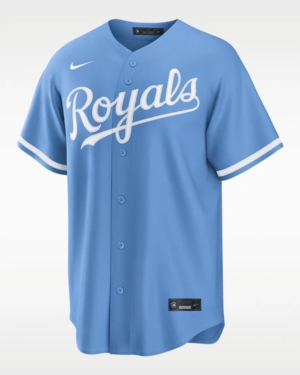 Bobby Witt Jr. Kansas City Royals Men's Nike MLB Replica Jersey light blue