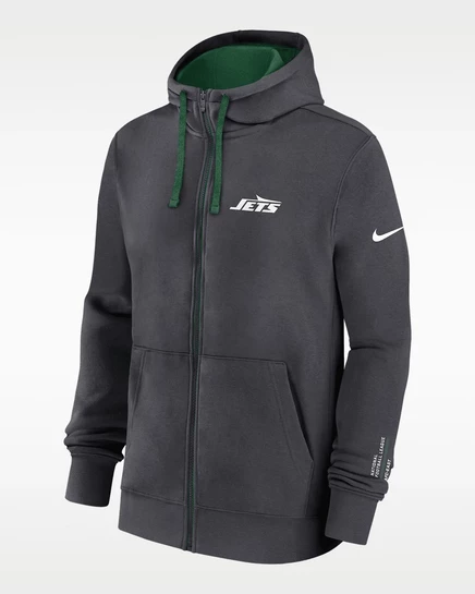 Мужская худи Nike New York Jets Playbook, антрацитовая
