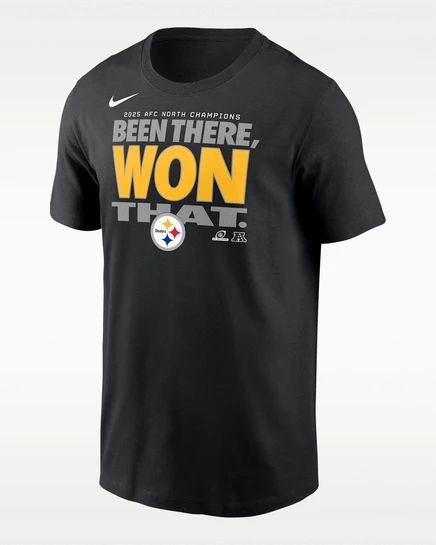 Мужская футболка Nike Pittsburgh Steelers 2025, черная