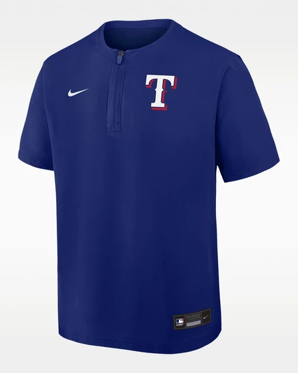 Мужская ветровка Nike Dri-FIT MLB с укороченной молнией, королевско-синяя