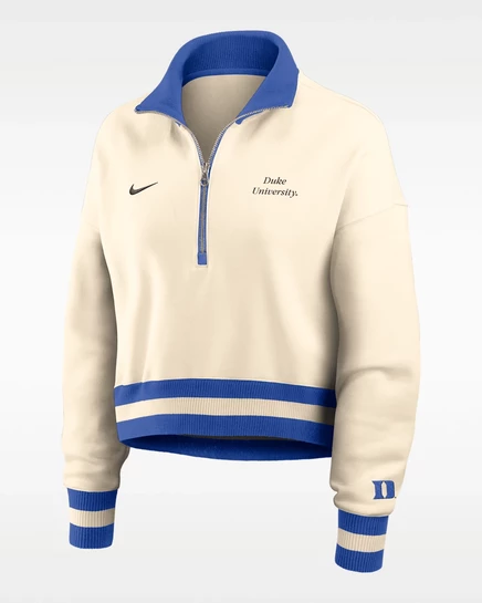 Женский свитшот Nike Duke Legacy 1/4‑молния, бежевый