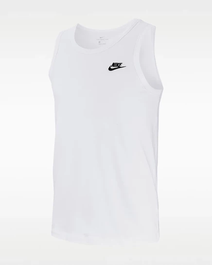 Мужская майка Nike Sportswear Club, белая/черная