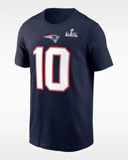 Мужская футболка Nike Super Bowl LX Patriots, темно-синяя