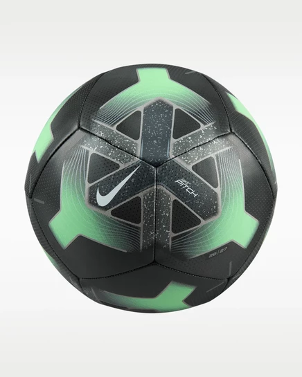 Футбольный мяч Nike Pitch, черный/зеленый/графитовый/белый