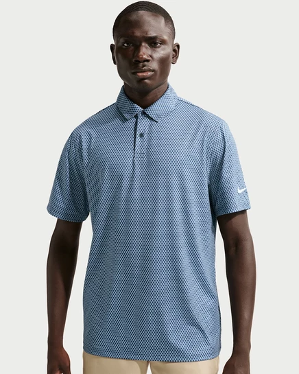 Мужское гольф-поло Nike Velocity Dri-FIT, син./т.син./бел.