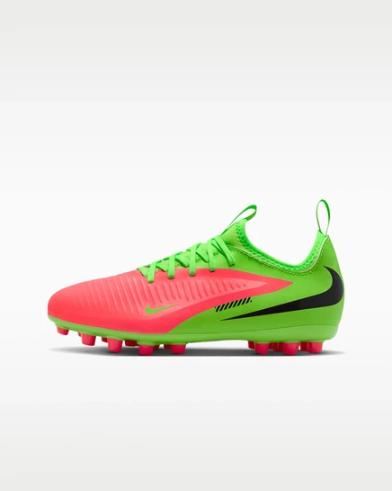 Детские бутсы Nike Phantom 6 Academy, розово-зеленые