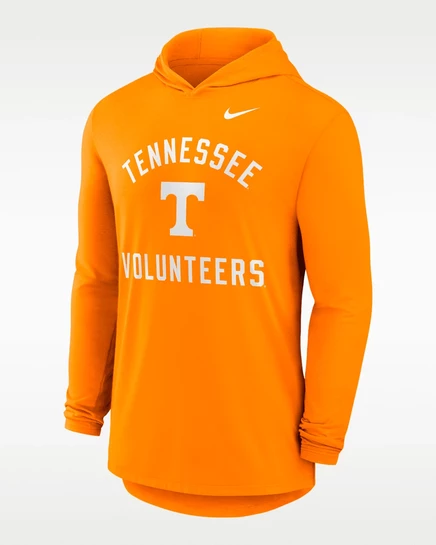 Мужская футболка с капюшоном Nike Tennessee Campus Arch Dri-FIT, оранжевая