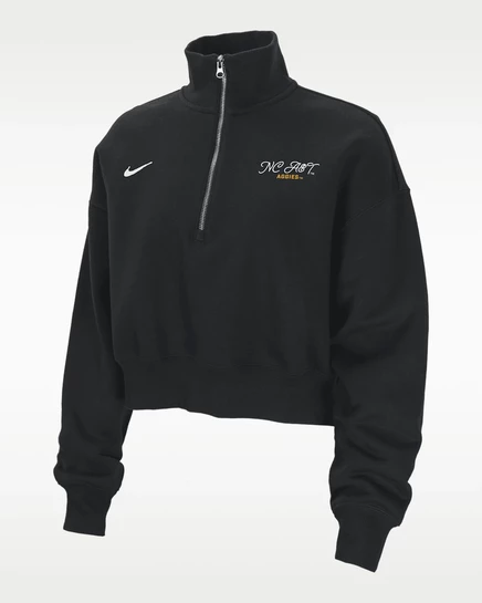 Женский свитшот Nike North Carolina с молнией, черный