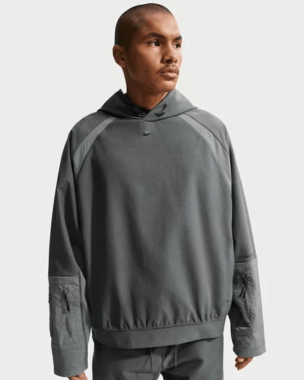 Мужское худи Nike Tech Shori Knit Dri-FIT, серый/черный