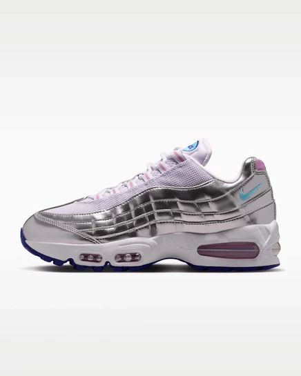 Женские кроссовки Nike Air Max 95, хром/сиреневый/розовый