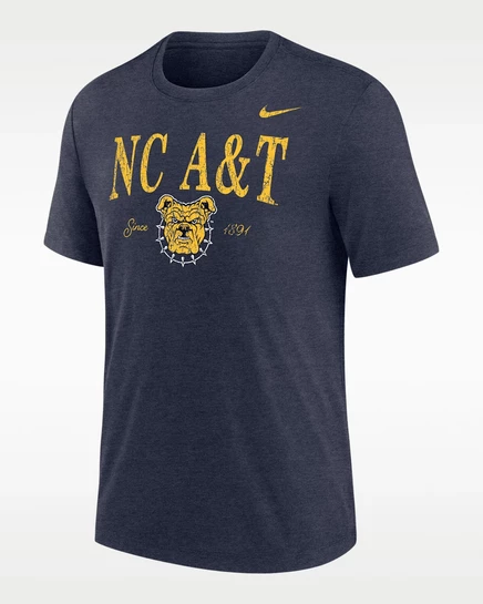 Мужская трикотажная футболка Nike North Carolina A&T, темно-синяя