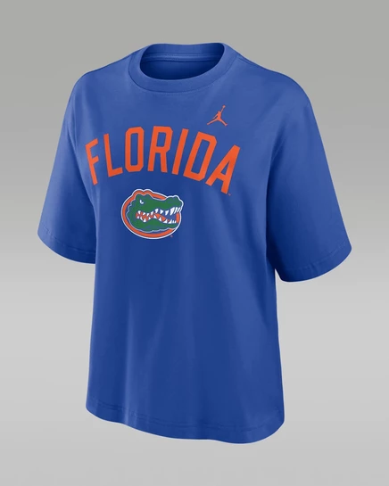 Женская футболка Jordan Florida Arch Over Logo, синяя