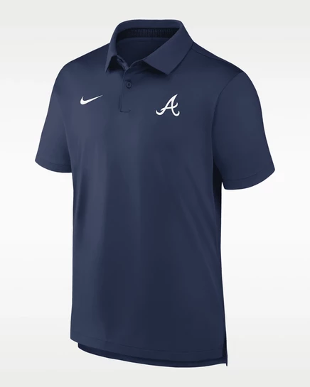 Мужское поло Nike Atlanta Braves Tour, темно-синее