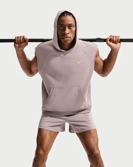 Мужская безрукавная флисовая худи Nike N.A.C. Dri-FIT, лиловая