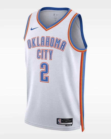 Мужская майка Nike Swingman Dri-FIT Thunder, белая