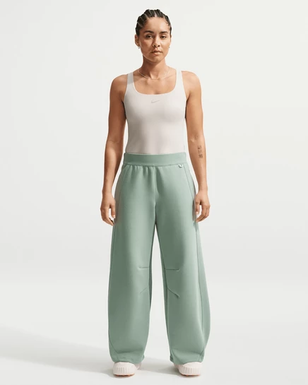 Женские брюки Nike 24.7 широкие, серый/белый/зеленый