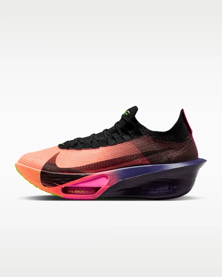 Мужские шоссейные кроссовки Nike Alphafly 3, оранжево/фиолетово/зеленые/черные
