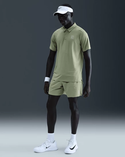 Мужские шорты NikeCourt Advantage 6″, оливково-зеленые/белые