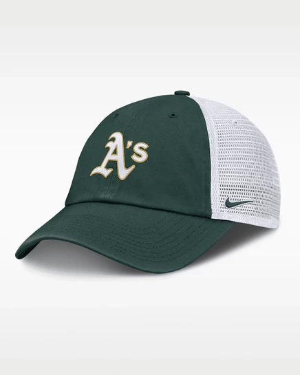 Мужская тракер-бейсболка Nike Athletics Club MLB, зеленая