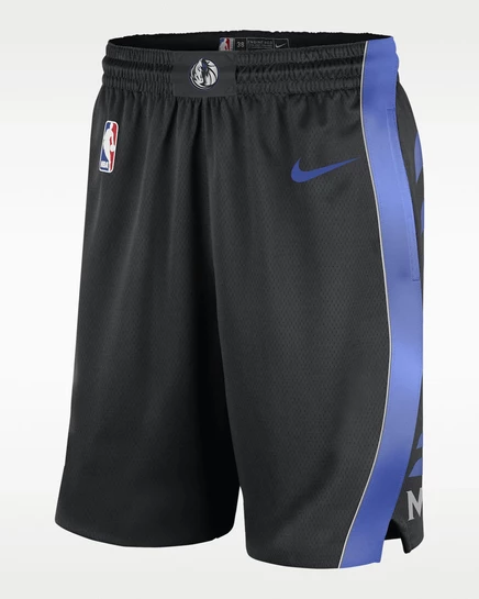 Мужские шорты Nike Mavericks City Edition Dri-FIT, черные/королевско-синие