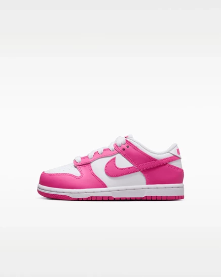 Кроссовки для малышей Nike Dunk Low, лазерная фуксия/белые