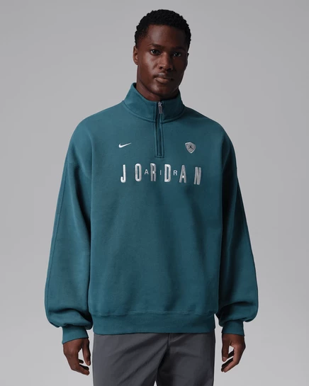 Мужская кофта Jordan Flight 1/4-Zip, синяя/молочная