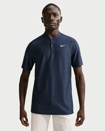 Мужское поло Nike Velocity Dri-FIT Blade Collar, темно-синее/белое