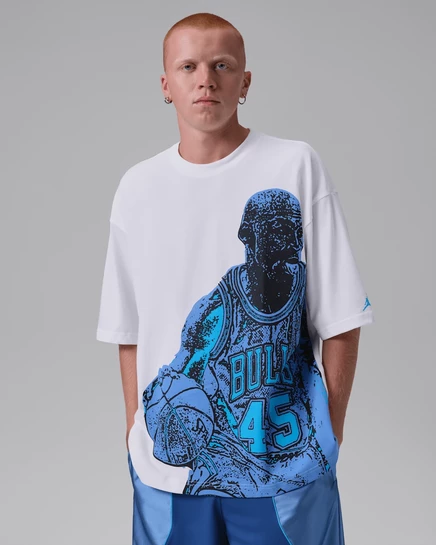 Мужская футболка Jordan Sport, бело-синяя