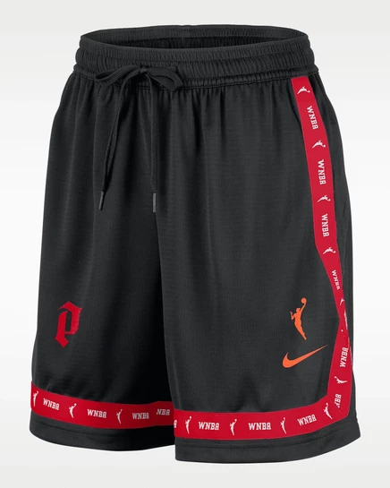 Женские шорты Nike WNBA Portland Fire, чёрно-оранжевые