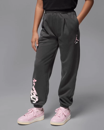 Штаны для девочек Jordan Jumpman Club плиссированные, черные