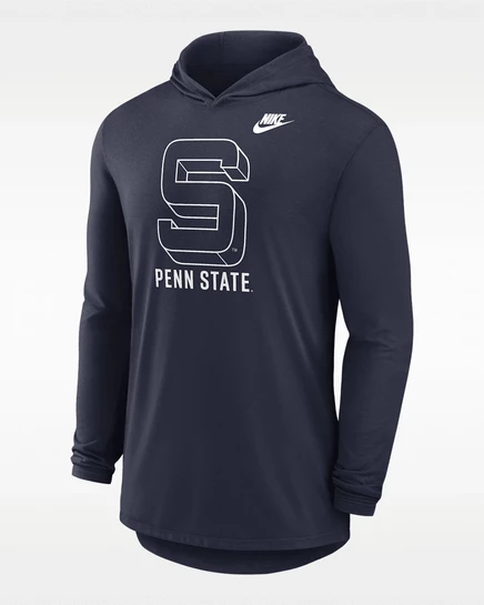 Мужской лонгслив Nike Penn State Legacy Dri-FIT с капюшоном, темно-синий
