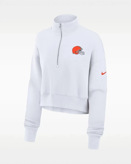 Женский укороченный свитшот Nike Браунс Феникс, белый