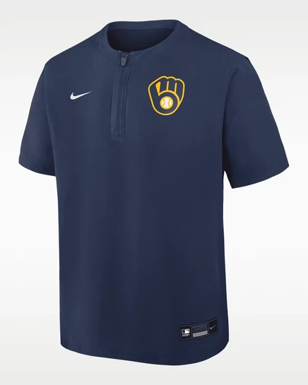 Мужская ветровка Nike Milwaukee Brewers 1/4-zip, синяя