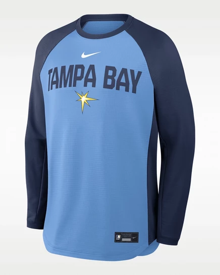Мужская толстовка Nike Dri-FIT Tampa Bay Rays, светло-голубая