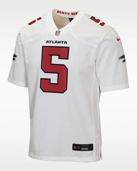 Унисекс игровое джерси Nike Drake London Atlanta Falcons, белое