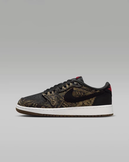 Детские кроссовки Jordan 1 Laser, черные/разноцветные