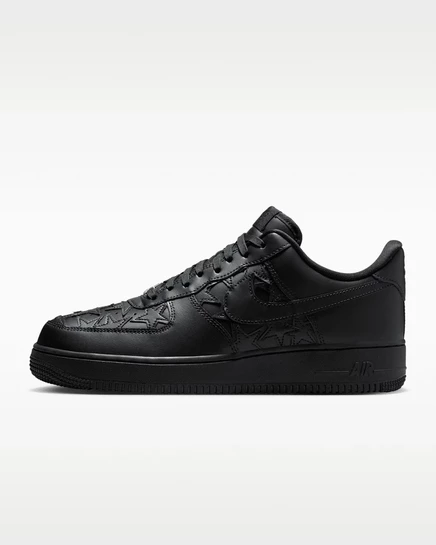 Мужские кроссовки Nike Air Force 1 '07 Edge, чёрные/серебро