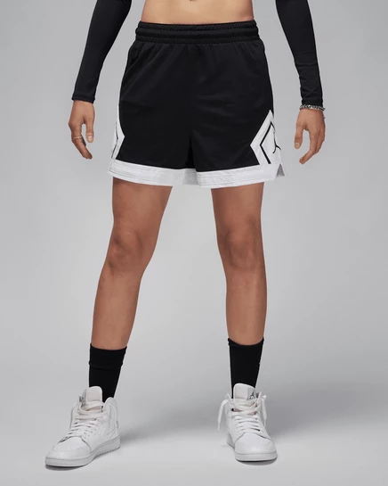 Женские шорты Jordan Sport 4″ Diamond, черно‑белые
