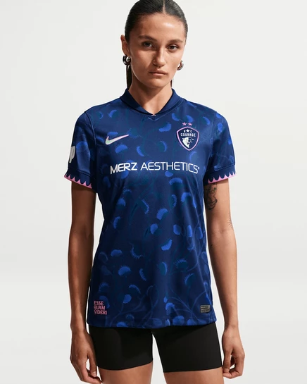Женская футболка Nike Stadium North Carolina Courage Dri-FIT, темно-синяя