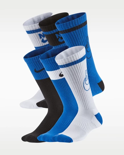 Детские носки Nike Everyday 6 пар, разноцветные