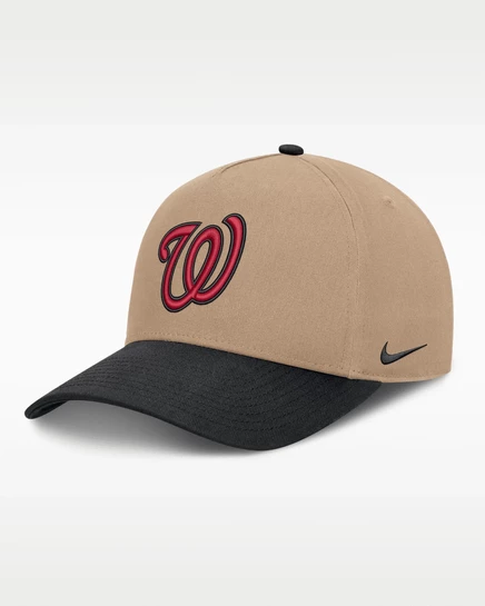 Мужская кепка Nike Washington Nationals Rise A-Frame, хаки/черная