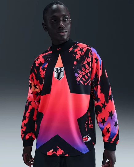 Мужская футболка Nike USMNT Hollywood Keeper, черная/алая
